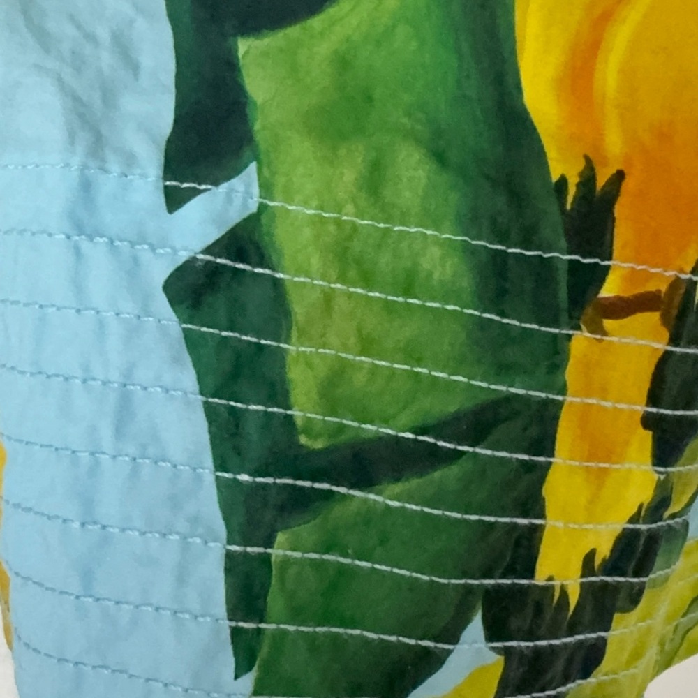 FARM Rio Blue Tropical Parrot Mini Dress with Yellow and Green Print - Picture 6 of 6